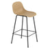 Fiber Bar Stool With Backrest / Tube Base